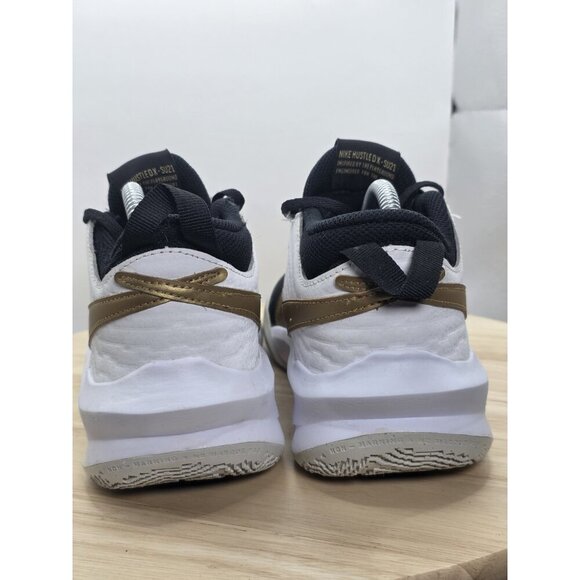 Nike Team Hustle D 10 (GS) CW6735‑002 Black/White/Photon Dust/Gold Womens 8.5 - Picture 6 of 9
